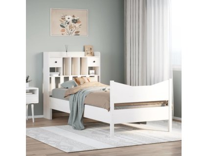Postel bez matrace 75 x 190 cm masivní borovice [3323402] (Barva Bílá)
