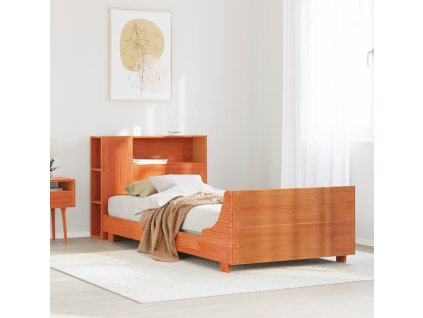 Postel bez matrace 75 x 190 cm masivní borovice [3323676] (Barva Voskově hnědá)