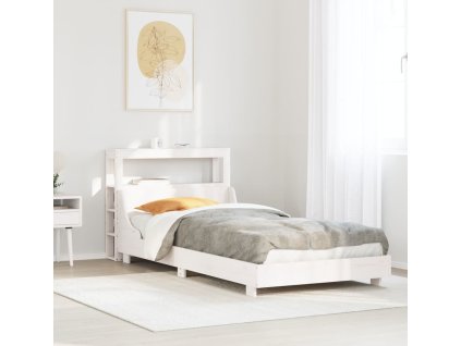 Postel bez matrace 75 x 190 cm masivní borovice [3306445] (Barva Bílá)