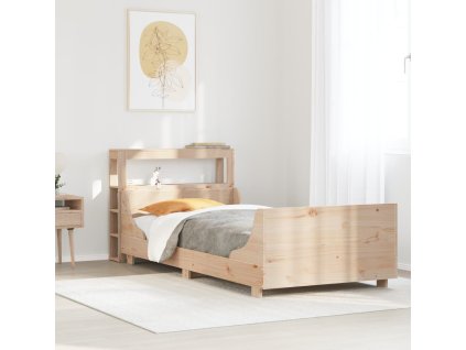 Postel bez matrace 75 x 190 cm masivní borovice [3306483] (Barva Přírodní)