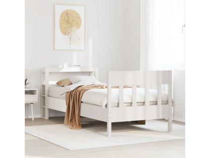 Postel bez matrace 75 x 190 cm masivní borovice [3306289] (Barva Bílá)