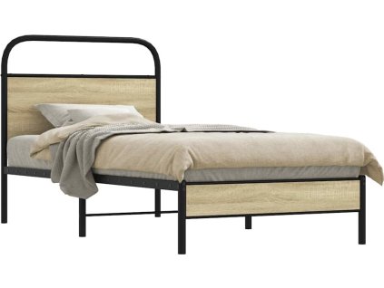 Rám postele bez matrace 75x190 cm kompozitní dřevo [4100400] (Barva dub sonoma)