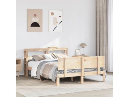 Rám postele s čelem 150x200 cm masivní borovice [3306088] (Barva Přírodní)