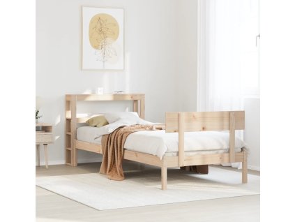 Postel bez matrace 90 x 200 cm masivní borovice [3305794] (Barva Přírodní)
