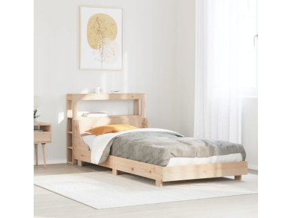 Postel bez matrace 100 x 200 cm masivní borovice [3306426] (Barva Přírodní)