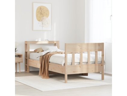 Postel bez matrace 100 x 200 cm masivní borovice [3306271] (Barva Bílá)