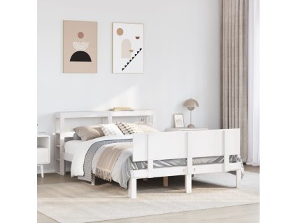 Rám postele s čelem bez matrace 140x200 cm [3306087] (Barva Bílá)