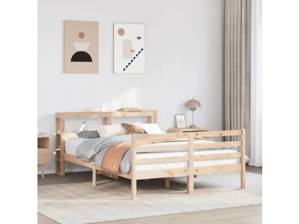 Rám postele s čelem bez matrace 140x200 cm [3305943] (Barva Přírodní)