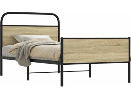 Rám postele bez matrace 90x190 cm kompozitní dřevo [4100438] (Barva dub sonoma)