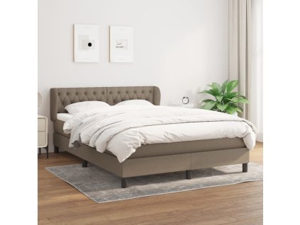 Box spring postel s matrací 140x190 cm textil [3126481] (Barva Taupe)