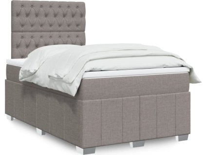 Box spring postel s matrací 120x190 cm textil [3293918] (Barva Taupe)