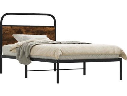 Rám postele bez matrace 100x200 cm kompozitní dřevo [4100204] (Barva Kouřový dub)