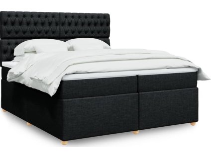 Box spring postel s matrací 200x200 cm textil [3293696]