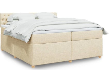 Box spring postel s matrací 200x200 cm textil [3286799]