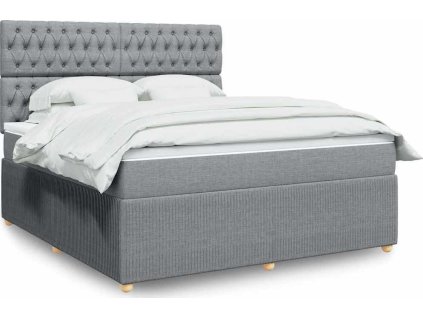 Box spring postel s matrací 180x200 cm textil [3292142]