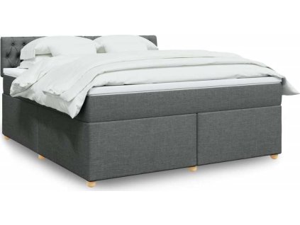 Box spring postel s matrací 180x200 cm textil [3286767]