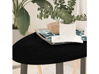 Stolní deska 100x50x2 cm masivní dub oválný [4009054] (Barva Tmavě hnědá)