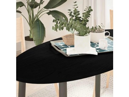 Stolní deska 120x60x2 cm masivní dub oválný [4009055] (Barva Tmavě hnědá)