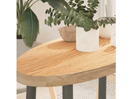 Stolní deska 80x40x4 cm masivní dub oválný [4009049] (Barva Světle hnědá)