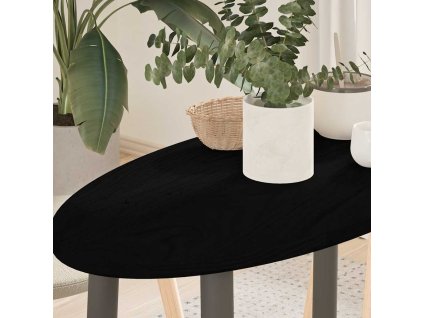 Stolní deska 80x40x2 cm masivní dub oválný [4009037] (Barva Přírodní)