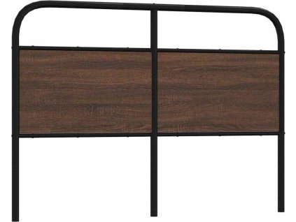 Náhradní čelo postele 120 cm ocel a kompozitní dřevo [4100338] (Barva Hnědý dub)