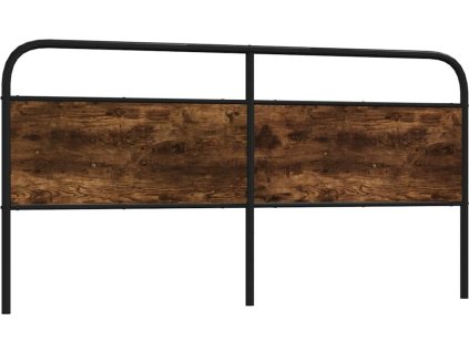 Čelo postele 200 cm ocel a kompozitní dřevo [4100247] (Barva Kouřový dub)