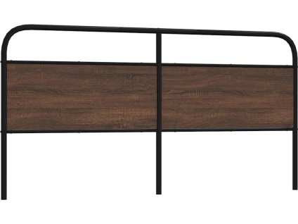 Náhradní čelo postele 180 cm ocel a kompozitní dřevo [4100343] (Barva Hnědý dub)