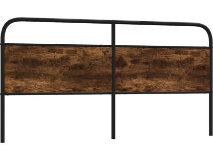 Náhradní čelo postele 190 cm ocel a kompozitní dřevo [4100246] (Barva Kouřový dub)