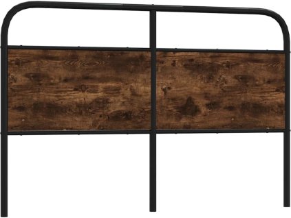 Čelo postele 160 cm ocel a kompozitní dřevo [4100244] (Barva Kouřový dub)