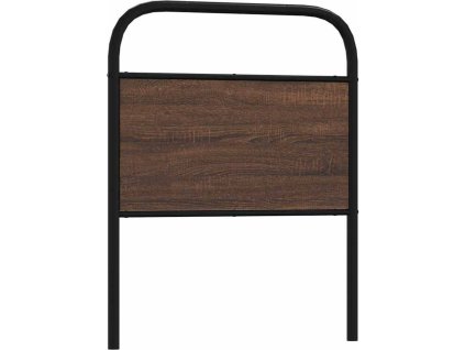 Čelo postele 80 cm ocel a kompozitní dřevo [4100334] (Barva Hnědý dub)