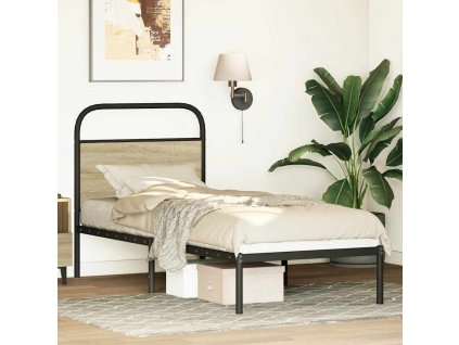 Náhradní čelo postele 75 cm ocel a kompozitní dřevo [4100284] (Barva dub sonoma)