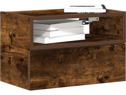 Nástěnný noční stolek 45x26x28,5 cm [858598] (Barva Černá)