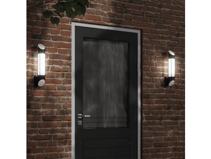 Venkovní nástěnná svítidla 2 ks nerezová ocel [4006295] (Barva Černá)