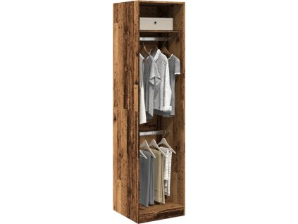 Šatní skříň 50 x 50 x 200 cm kompozitní dřevo [3307790] (Barva Staré dřevo)