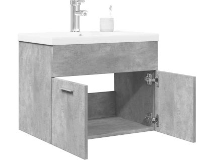 Skříňka se zápustným umyvadlem dřevotříska [3324858] (Barva Betonová šedá)