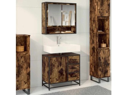 Koupelnová skříňka se umyvadlem 65x33x60 cm kompozit [849274] (Barva Černá)