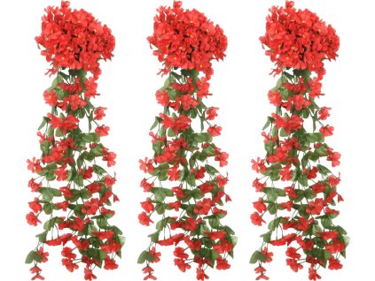 Vánoční květinové girlandy 3 ks 85 cm [359049] (Barva Fialová)