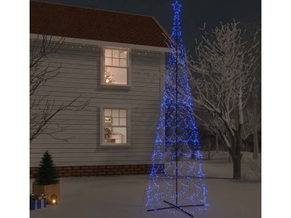 Vánoční stromek kužel 3 000 ch LED diod 230 x 800 cm [343515] (Barva Modrá)
