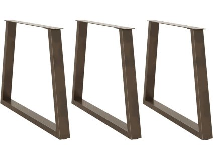 Nohy k jídelnímu stolu ve tvaru V, 3 ks, , 90 x (72-73,3) cm, ocel [4012595] (Barva Přírodní)