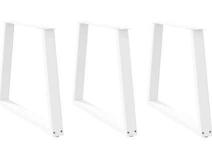 Nohy k jídelnímu stolu ve tvaru V, 3 ks, , 70 x (72-73,3) cm, ocel [4012585] (Barva Bílá)