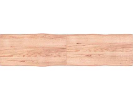 Stolní deska 200x50x(2-4)cm ošetřený dub živá hrana [363982] (Barva Světle hnědá)