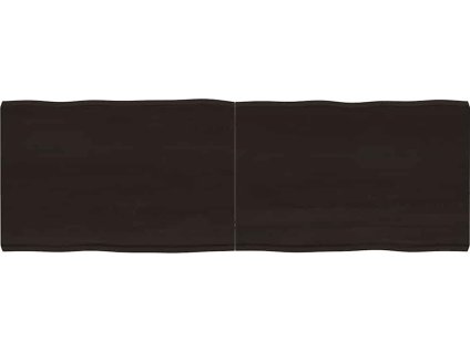 Stolní deska 180x60x(2-6)cm ošetřený dub živá hrana [364045] (Barva Tmavě hnědá)