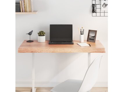 Stolní deska 100x60x(2-6)cm ošetřený dub živá hrana [363955] (Barva Světle hnědá)