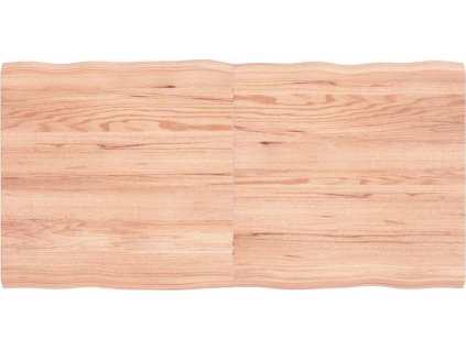 Stolní deska 120x60x(2-4)cm ošetřený dub živá hrana [363960] (Barva Světle hnědá)