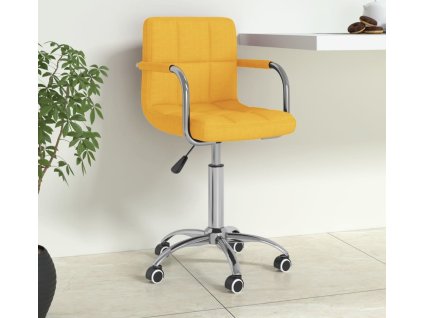 Otočná kancelářská židle textil [334674] (Barva horčicově žlutá)
