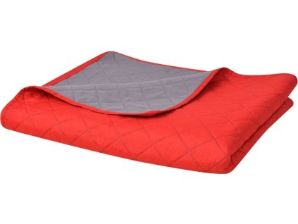 Oboustranný prošívaný přehoz na postel 170x210 cm [130883] (Barva Černá a šedá)