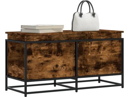 Úložný box s víkem 100x40x51,5 cm kompozitní dřevo [848806] (Barva Kouřový dub)