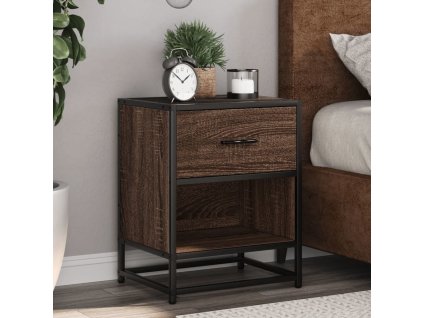 Noční stolky 2 ks 40 x 31 x 50 cm kompozitní dřevo [848693] (Barva Hnědý dub)
