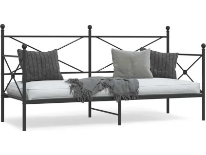 Válenda bez matrace 90x200 cm ocel [4104668] (Barva Černá)