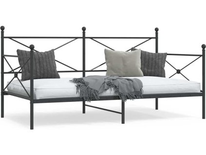 Válenda bez matrace 107x203 cm ocel [4104671] (Barva Černá)